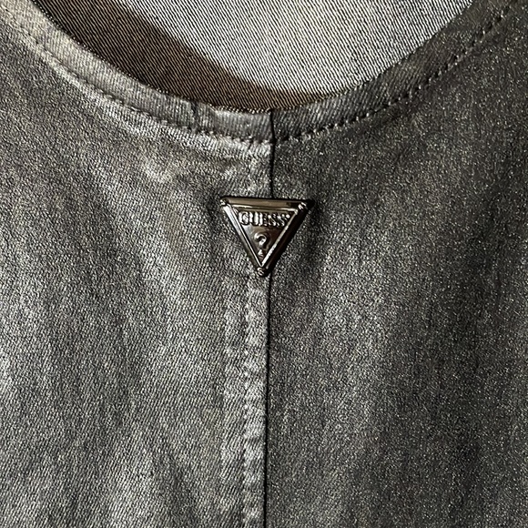 GUESS Body con fitted “oiled jean” LBD! 🔥 - Picture 2 of 6